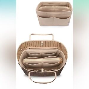 Elegant light nude color bag  insert  for speedy or boston